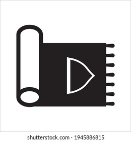 Ramadan kareem prayer mat vector line icon. template, greeting card, app, web, mobile, arabic, islam, and more. eps 10

