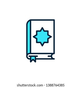 Ramadan kareem quran vector icon. template, greeting card, app, web, mobile, arabic, islam, and more