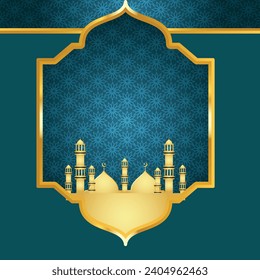 Ramadan kareem or ramadhan with islamic arabesque isra miraj al nabi eid mubarak background