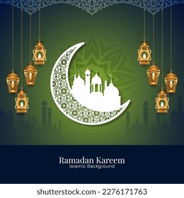 Ramadan Kareem religious Islamic festival decorative background vector