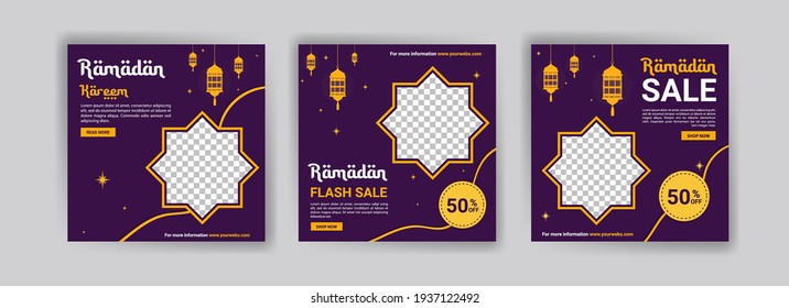 Ramadan Kareem. Ramadan Sale. Arabic concept. Holiday Shopping. Banners vector for social media ads, web ads, business messages, discount flyers and big sale banner.