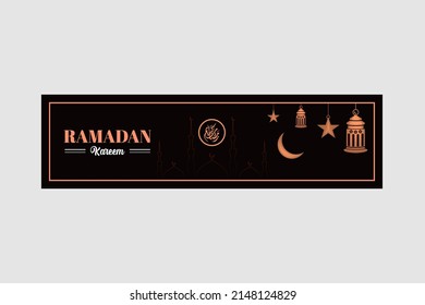 Ramadan Kareem sale banner and poster Ramadan sales social media posts, web header