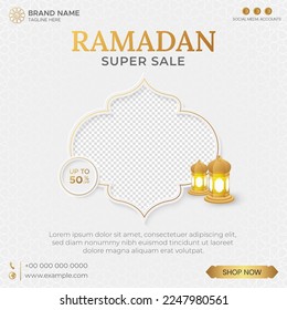 Ramadan Kareem sale banner social media post