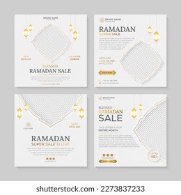 Ramadan Kareem sale banners collection, social media post templates