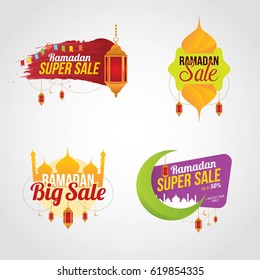 Ramadan Kareem Sale Design Vector. Suitable for Greeting Card, Poster and Banner