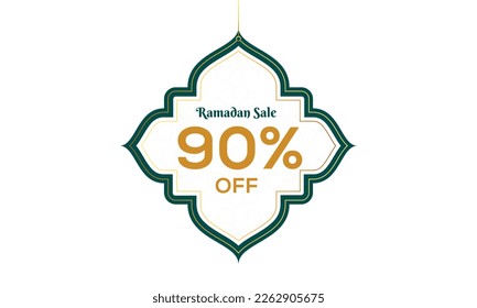 ramadan kareem sale upto 90% off vector, 90% off ramadan sale banner vector,  ramadan kareem sale banner, ramadan sale vectors
