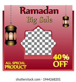 Ramadan kareem sale vector graphic template