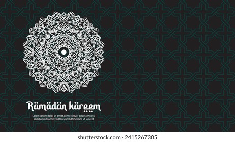 Ramadan Kareem nahtloser Musterhintergrund mit Mandala