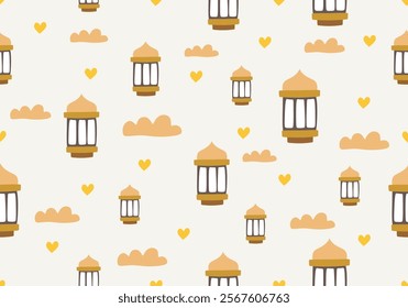 Ramadan Kareem seamless pattern background, textile, template.