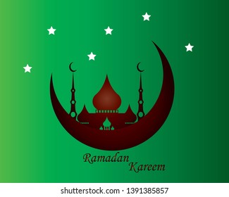 Ramadan kareem season islamic mosque background - Vector
