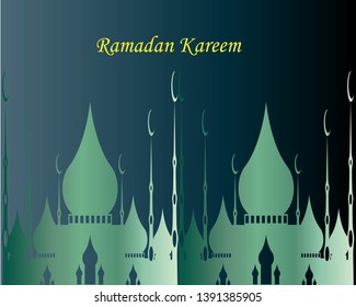 Ramadan kareem season islamic mosque background - Vector
