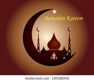 Ramadan kareem season islamic mosque background - Vector
