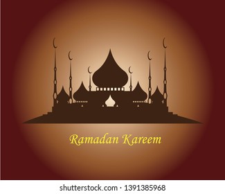 Ramadan kareem season islamic mosque background - Vector
