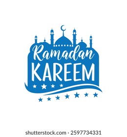 ramadan kareem silhouette logo vector line art logo design