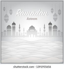 Ramadan Kareem Silhouette Mosque Muslim Prayer