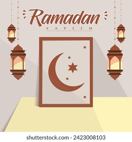 Ramadan kareem simple  banner design.