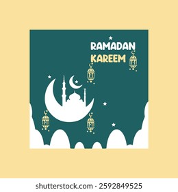 Ramadan Kareem Simple Banner Design