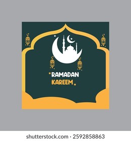 Ramadan Kareem Simple Banner Design