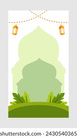 Ramadan Kareem Simple Design Background. Vector Illustration for greeting card, poster and banner, etc.