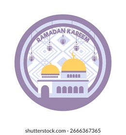 Ramadã Kareem Design de Plano Simples 