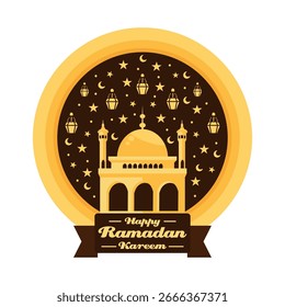 Ramadã Kareem Design de Plano Simples 