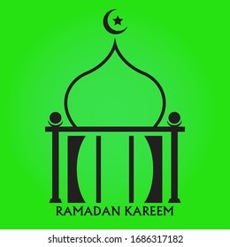 Ramadan Kareem Simple Mosque Icon