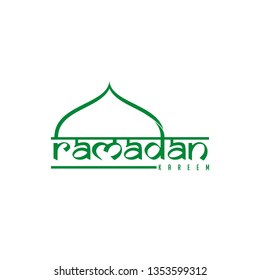 Ramadan Kareem Simple Vector Logo.