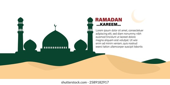 Ramadan Kareem Social Media Facebook Cover Design Template