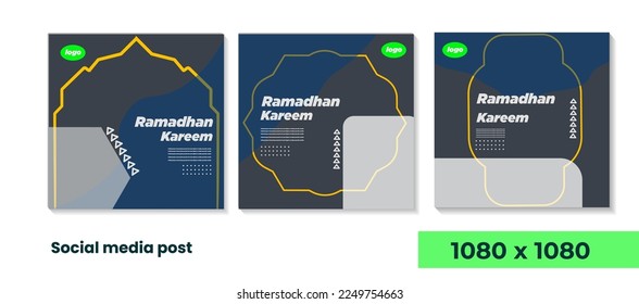 ramadan kareem social media post premium vector