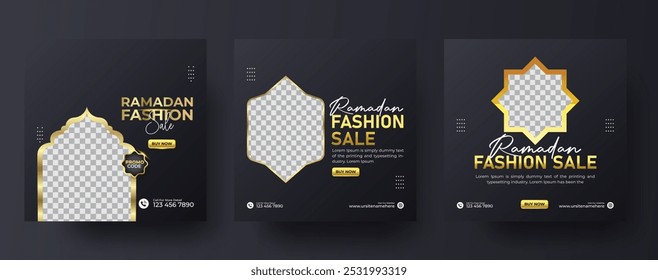 Ramadan Kareem social media post design template