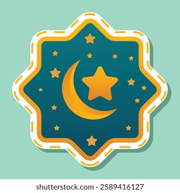 Ramadan kareem sticker design collection