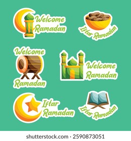 Ramadan Kareem Sticker Set Collection