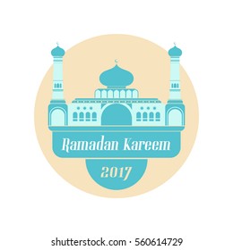 Ramadan kareem stickers, vector image