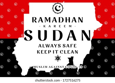 Ramadan Kareem Sudan Always Safe Keep It Clean. World Campaign Wallpaper Background Against Covid 19 Pandemic