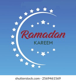 ramadan kareem taxt effect moon and stare 