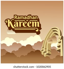 Ramadan Kareem Tempate. Islamic Background. Greeting Card