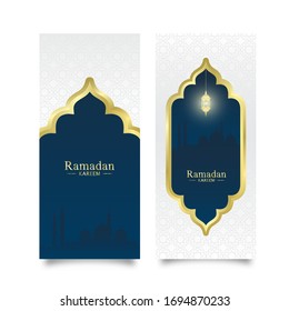 Ramadan Kareem template background vector