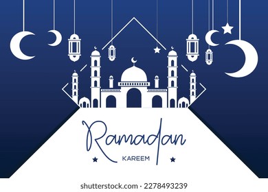 Ramadan kareem template design used for greeting card. Vector illustration
