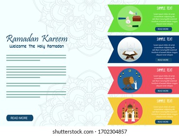 Ramadan kareem template design. Vector illustration