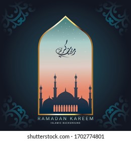 Ramadan Kareem Template Design. Vektorillustration Illustration für Grußkarten, Poster und Banner.