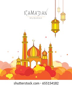 Ramadan Kareem Template Design Vector Illustration