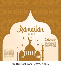 ramadan kareem template flyer and backgroud islamic