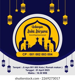 plantilla de invitación ramadan kareem postearlos islámicos