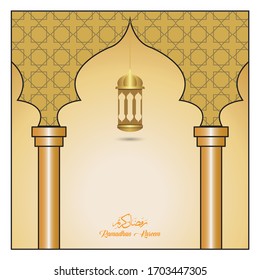 Plantilla Ramadan kareem. Buen vector gráfico para medios sociales, tarjetas de felicitación, etc.