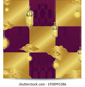 
Ramadan Kareem template is suitable for 3x3 social media