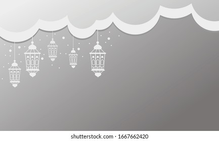 Ramadan Kareem template. Traditional lantern. Islamic background. Cards for Muslim feast of the holy of Ramadan month.