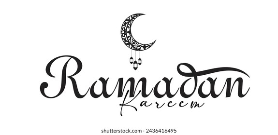 Fondo de diseño de texto de Ramadan Kareem