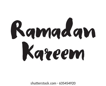Ramadan kareem. Text design, calligraphy. Greeting cards with typography. Isolated elements.