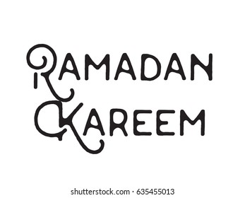 Ramadan kareem. Text design, calligraphy. Greeting cards with typography. Isolated elements.