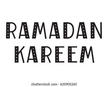 Ramadan kareem. Text design, calligraphy. Greeting cards with typography. Isolated elements.
